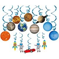 Konsait Sistema Solar decoración Colgante remolinos (14Pack)- Adornos de espirales serpentinas para Infantiles Niños…